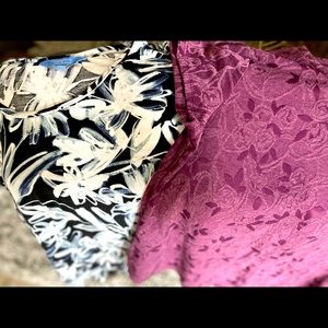 Two Vera Wang Shirts size L